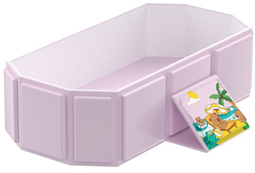 Aotusoa Vikbart badkar 75 x 45 x 25 cm bärbart vikbart multifunktionellt badkar för familjemedlemmar och husdjur utomhus & hushållstillbehör (rosa)