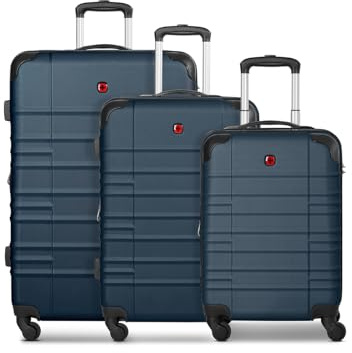 WENGER Koffer-Set 3-teilig für Damen und Herren | Reise-Trolleys 51 x 30 x 75 cm aus hochwertigem, stoßfestem ABS Material | Erweiterbar & Teleskopgriff| Amplar Evo Serie
