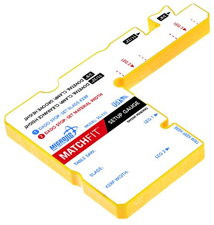 MICROJIG Matchfit SG-133 Setup Gauge Accessory, Yellow