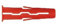 Rawl Boîte de 200 Chevilles Rouges Ø 6 x 28 mm