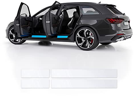 Blackshell® Universal Einstiegsleisten Schutz Folie passend für diverse Modelle | Maße: 2x 50cm x 10cm; 2x 40cm x 10cm inkl. Set für Folierung