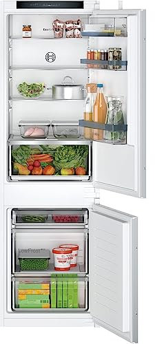 Bosch Home & Kitchen Appliances Bosch KIV86VSE0G Serie 4, Built-in Fridge-Freezer with Freezer at bottom, VitaFresh XXL, LowFrost & EcoAirFlow, 177.2 x 54.1 cm