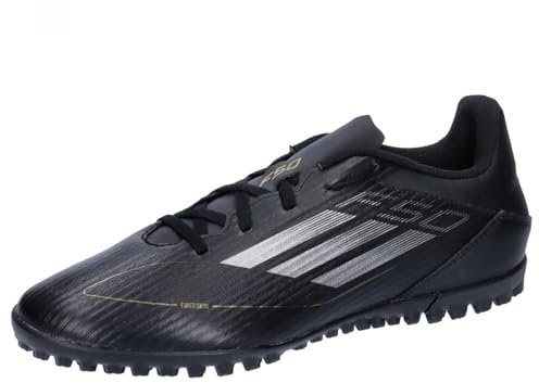 adidas Unisex F50 Club Football Boots Turf, core Black/Iron MET/Gold met, 43 1/3 EU