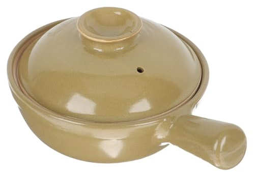 Toyvian Cazuela Casera De Barro China 0.5l Pequeña Asa, Olla Para Cocina Tradicional, Resistente Al Calor, Adecuado Para Guisos y Arroz, Uso Doméstico, Olla Individual