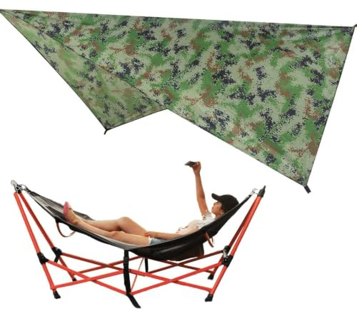 Camping Tarp Waterproof 7.55x4.59ft Windproof Waterproof Rain Fly for