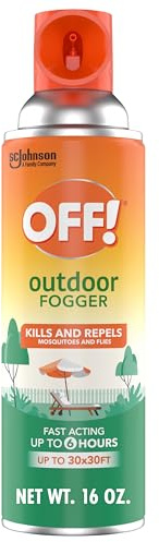 OFF! Outdoor Insect and Mosquito Repellent Fogger Backyard Pretreat Kills and Repels Insects up to 900 Square Feet 16 Ounce (Pack of 1)
