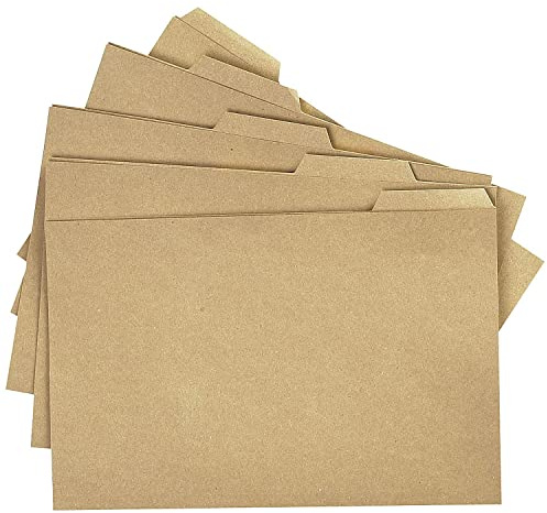 Q-Connect Kraft Tabbed Folder 170gsm 356x240mm Buff (Pack of 100),Brown