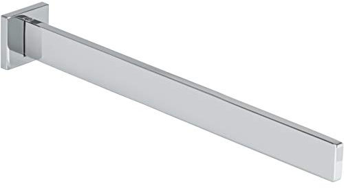 Gedotec asciugamani barra braccio Porta asciugamani a parete Bagno - Toilette | Cromo alluminio lucido | Lunghezza 325 mm | 1 braccio portasciugamani, quadrato, materiale fissaggio - 1 pezzo