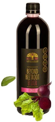 Alchemy Cordial Beyond Beetroot Elixir Syrup, Latte Superfood, Delicious Healthy Drink, Juice Concentrate, Vegan & Gluten Free Coffee Alternative (1 x 750ml)