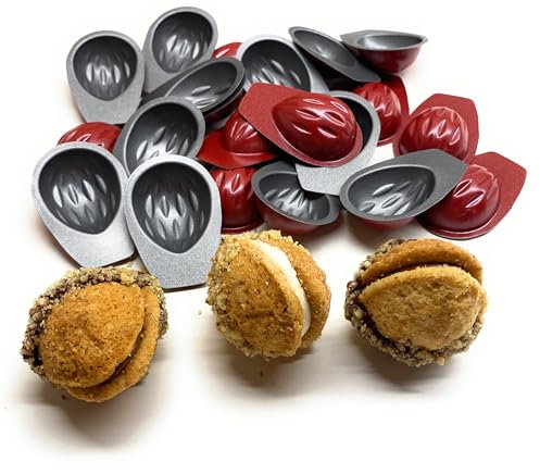 CULIMI Teglia per mini torte - Set di 20 pezzi teglia-forno stampo-torta stampo-dolci muffin teglia rivestimento antiaderente (Noce)
