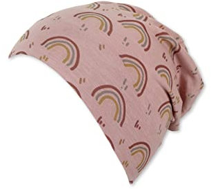 Sterntaler Baby Mädchen Beanie Baby Slouch-Beanie Regenbogen - Beanie Baby, Kinderbeanie - aus Jersey Baumwolle mit Print - zartrosa, 49