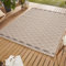 SIMPEX Outdoor Teppich, Rauten Design, Beige, 200 x 290 cm, Skandinavischer Stil, für Küche, Balkon, Terrasse, Garten, Picknick
