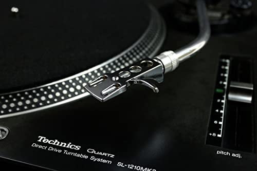 MC DAISON Shell portatestina in lega di Zinco argento silver cromato lucido con 4 cavetti dorati per montaggio testine sui bracci dei giradischi