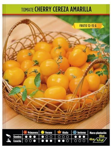 Semillas Horticolas - Tomate cherry cereza amarilla - Semillas listas para plantar.