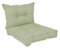 POKAR Loungekissen Stuhlkissen für Stuhl Rattanmöbel Gartenmöbel Kissen, 2er Set (1x Sitzkissen 40x40x10 cm + 1x Rückenlehne 50x40x10 cm), Grün