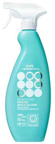 YOPE PROBIOTICS Detergente Cucina Naturale con Probiotici | Pulisce Grasso e Odori | Spray per Piani, Forno, Superfici Lavabili | 97% Ingredienti Naturali | Vegano | 500 ml