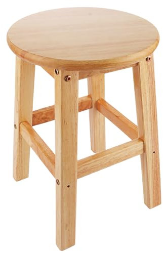 ASelected 45 cm Hocker Holz, Holzhocker, Gästehocker Für Das Wohnzimmer Korridor Höhe (Rund)