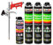 Isolbau Bauschaum-Set - Inkl. 3 x 1K Montageschaum B2 Pistolenschaum mit hervorragender Schall und Wärmedämmung (je 750 ml), 1 x PU-Schaum-Reiniger (500 ml) & 1 x Schaumpistole, Abdichten