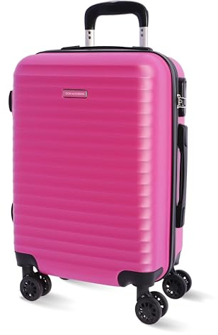 DON ALGODON - Maletas de Viaje Cabina - Maleta 55x40x20 - Maletas de Viaje - Maleta de Cabina Resistente Ryannair - Trolley Equipaje para Avion con 4 Ruedas de 360º y candado (Rosa)