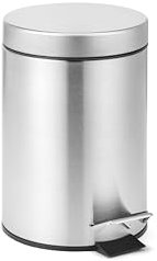 Linsar - Poubelle Salle Bain - Poubelle de Table Élégante, Poubelle WC - Mini Poubelle en Inox - Design Chic pour Votre Maison et Bureau (Inox)