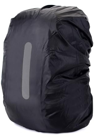 STQDEU Sac à dos de protection contre la pluie, avec bandes réfléchissantes, housse imperméable pour l'extérieur, la randonnée, le sac d'école, sac à dos de 15 à 60 l, protection contre la pluie, pour