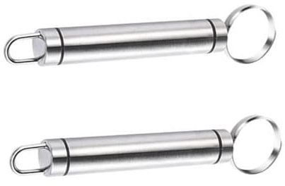 FUNOMOCYA 2piezas Descorazonador De Melocotón Inoxidable De Multifuncional y Ergonómico Para Cocina y Restaurantes Herramienta Práctica y Fácil De Limpiar