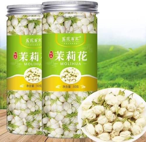 Jasmine tea, rose tea, healthy flower tea, Chinese tea, dried flower buds, canned tea leaves, tea bags, combination flower tea, fragrant flower tea, fresh flower and fruit tea (Jasmine 30g,3 cans)