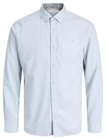 Jprblareims Detail L/S skjorta, Chambray Blue, L