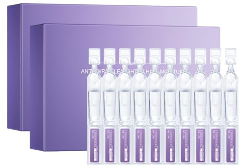 Sérum Facial Iluminador en Ampollas Desechables – 2 Cajas de 30 Unidades con Retinol, Anti Aging Serum para un Rostro Radiante, Fórmula Antimanchas & Uniformidad del Tonos