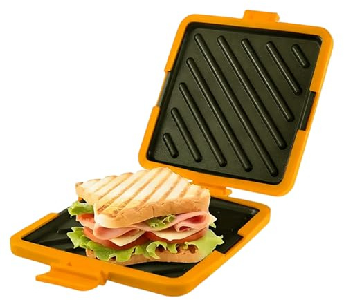 Rachlicy Sandwichera Fabricante de sándwich de microondas de sándwich alimentos antiadridia prensa integrada conexión lavavajillas y horno tostadora de microondas para comedor en casa