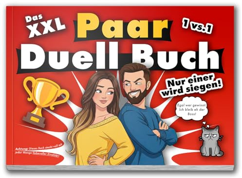 Il libro XXL duello per coppie, giochi divertenti per il tuo partner e per te | Con Couple Challenges per ridere, meravigliarsi, prendere in giro e chiudere più vicino, ottimo regalo: anniversario