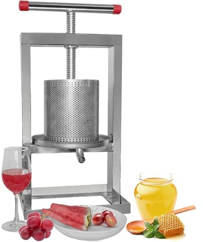 estrattore di miele acciaio inox Pressa Manuale per Miele in Acciaio Inox large bee honey press extractor Attrezzatura apicoltura Lavorazione per api miele,vino,frutta,cera,2L