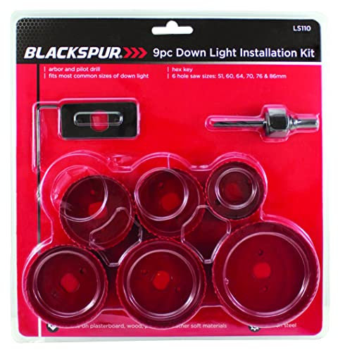 Blackspur Downlighter Instalation Holesaw Kit - 9 Pieces BB-LS110