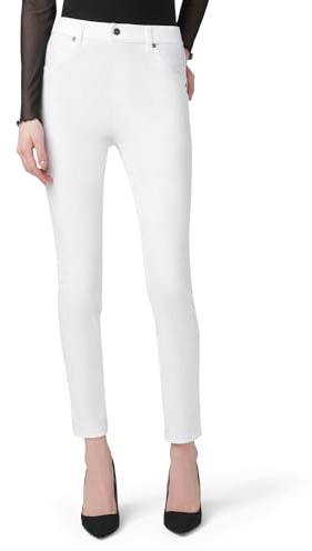 HUE Ultra Soft High Waist Denim Leggings Pantalones, Blanco, M para Mujer