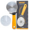 Deiss Pro - Cortador de pizza con ruedas resistentes - Rueda para pizza de acero inoxidable con mango antideslizante, fácil de agarre, lavable en lavavajillas, se adapta perfectamente a la pizza