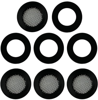 4-pack 3/4-tums duschhuvud filtertätning och 4-pack gummibricka, säkerställer tätning för att förhindra läckor, för 1/2-tums duschhuvud/handduschslang