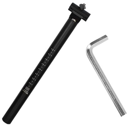 Tulov Tija de sillín de bicicleta, 25,4 mm, aleación de aluminio, 450 mm para BMX, bicicleta de montaña, bicicleta de carretera, descenso