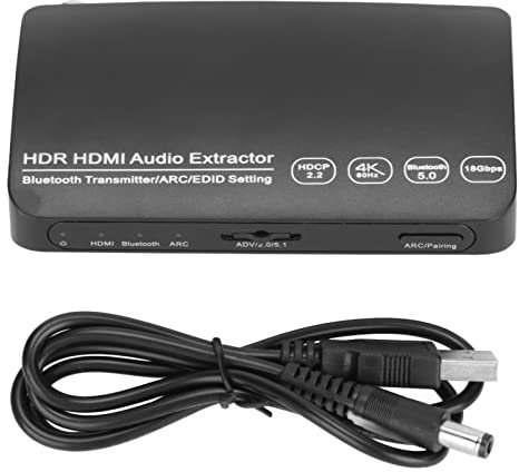 Estrattore audio HDMI 4K HDR con uscita audio coassiale ottico Bluetooth compatibile per proiettori amplificatore TV