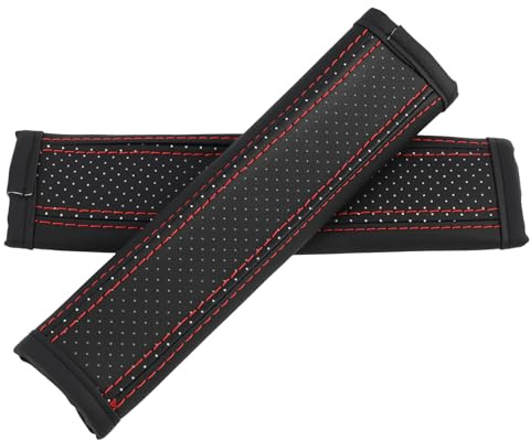 Almohadilla Para Cinturón De Coche, Protector De Seguridad En Microfibra Suave Y Antideslizante, 2 Piezas En Rojo, Ideal Para Adultos Y Niños Seat Belt Shoulder Protection, Protector Cinturon Coche