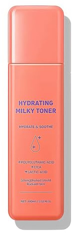 Hydrating Milky Toner für Trockene Haut – Ultra Feuchtigkeitsspendender Gesichtstoner – Vegan Gesichtspflege mit Centella, Kamille & Rosmarin – Hautberuhigend, Rötungen Reduzieren & Barriereschutz