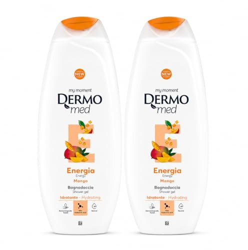 Bagnodoccia Energia Mango Idratante con Acido Ialuronico – Doccia Schiuma Rivitalizzante pH Neutro – Detergente Corpo Delicato Dermatologicamente Testato - 2 Flaconi da 650ml