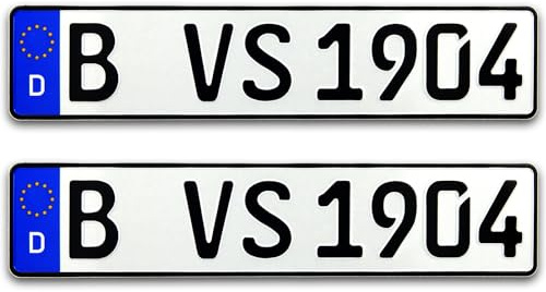 2 DIN zertifiziertes Eurokennzeichen in der Standard-Größe 520mm x 110mm mit ihrer Wunschprägung in Top Qualität
