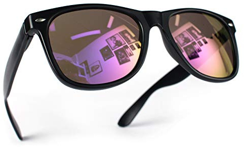 Miobo Retro Sonnenbrille Unisex – UV400 Schutz – Verspiegelte Brille - für Damen, Herren und Kinder