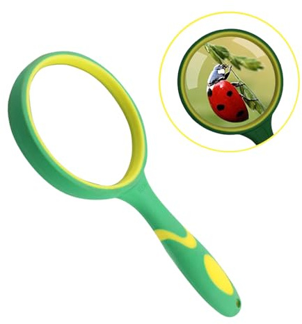 Magnifying Glass 10x 75mm Shatterproof Handheld Magnifying Lens Reading Magnifier with Anti-Slip Rubber Handle Magnifying Glasses for Reading Seniors Kids Insect Hobby Observation