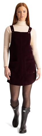 Trespass Women's Pinafore Dress Twirl - Button Fastening Straps, Button Fastened Sides, 2 Front Patch Pockets, Woven, 100% Cotton