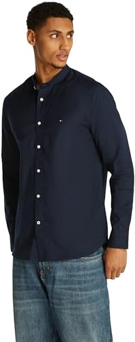 Tommy Hilfiger Chemise Homme Regular Fit Manches Longues, Bleu (Desert Sky), S