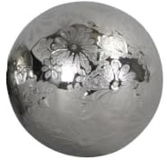NETPROSHOP simkulor, flytande dekorativa kulor, porslin, diameter 4–6–7,5 cm, färg: Belle-silver, urval: 7 cm