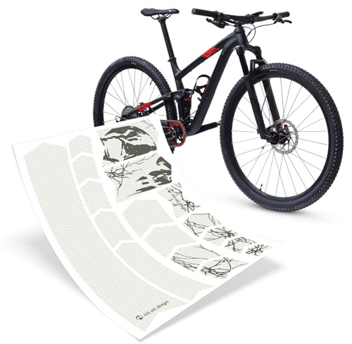 Riesel Design® Frame:Tape 3000 Fahrrad Rahmenschutz - Stylische Fahrrad Schutzfolie/Selbstklebende Fahrradschutzfolien/MTB Rahmenschutzfolie als Kratzschutz (Skull)