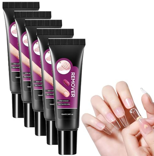 Solid Nail Glue Gel for Press On Nails, Nail Tips Strong Adhesive, Rhinestone Glue Gel, 3D Nail Art for Acrylic Decoration, Cured Needed False Nail Glue, Acrylic Nail Glue, Nail Extension Glue (5)