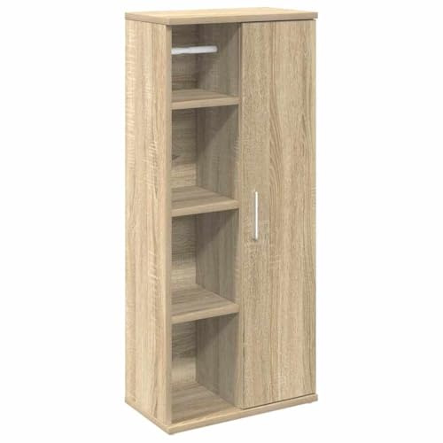 vidaXL Mueble de baño con portarrollos Roble Sonoma 39x22x90 cm, Armario de Almacenamiento de baño, Armario de Cuarto de baño, Mueble de Suelo de baño